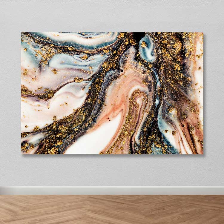 Quadro Decorativo em Tela Multicolor 100 x 140 cm – 100% Canvas, Moldura de Madeira (3–4 cm)