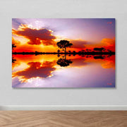 Quadro em Tela Decorativa Multicolor 100x140 cm com Moldura em Madeira (3–4 cm) – 100% Canvas