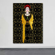 Quadro em Canvas Decorativo Multicolor 100x140 cm com Moldura de Madeira (3–4 cm)