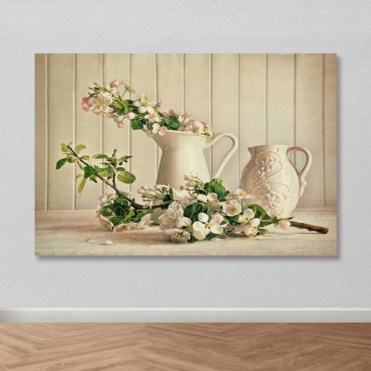 Quadro em Tela Decorativa Multicolor 100x140 cm – 100% Canvas, Moldura de Madeira (3–4 cm)