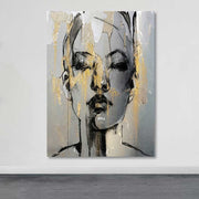 Quadro em Tela Decorativo Multicolor 100x140 cm com Moldura de Madeira (3–4 cm)