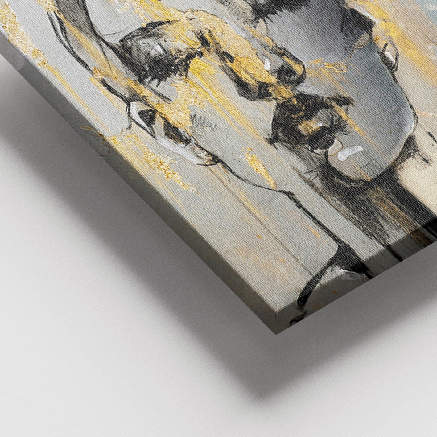 Quadro em Tela Decorativo Multicolor 100x140 cm com Moldura de Madeira (3–4 cm)