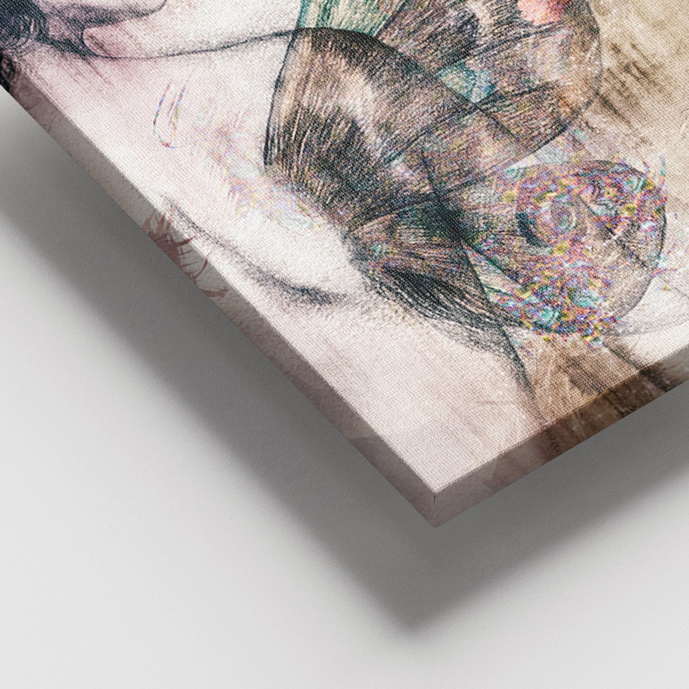 Quadro em Tela Decorativo Multicolor 100 x 140 cm, Moldura 100% Madeira (3–4 cm)