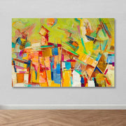 Tela Decorativa em Canvas Multicolor com Moldura de Madeira 100x140 cm