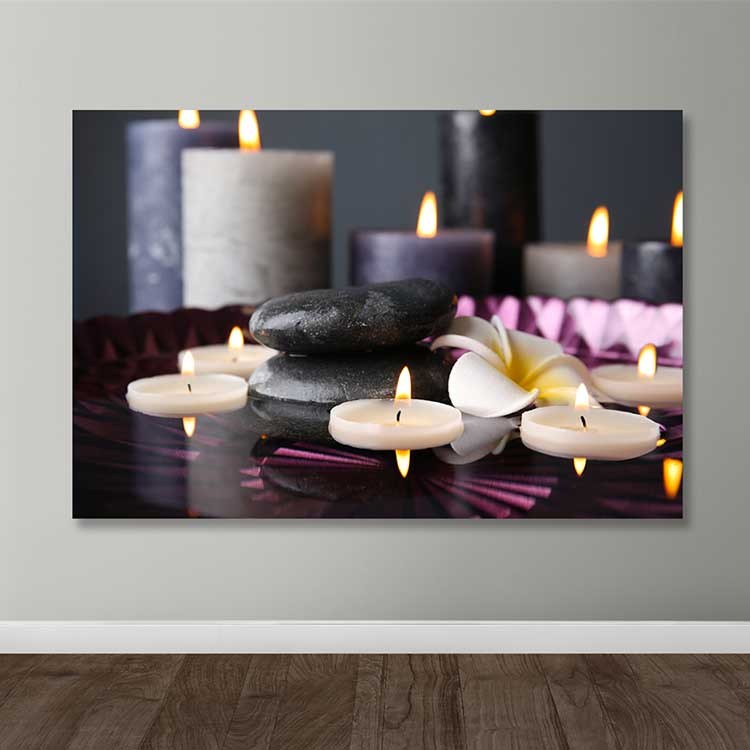 Tela Decorativa em Canvas 100% Multicolor 100x140 cm com Moldura 100% Madeira (3–4 cm)