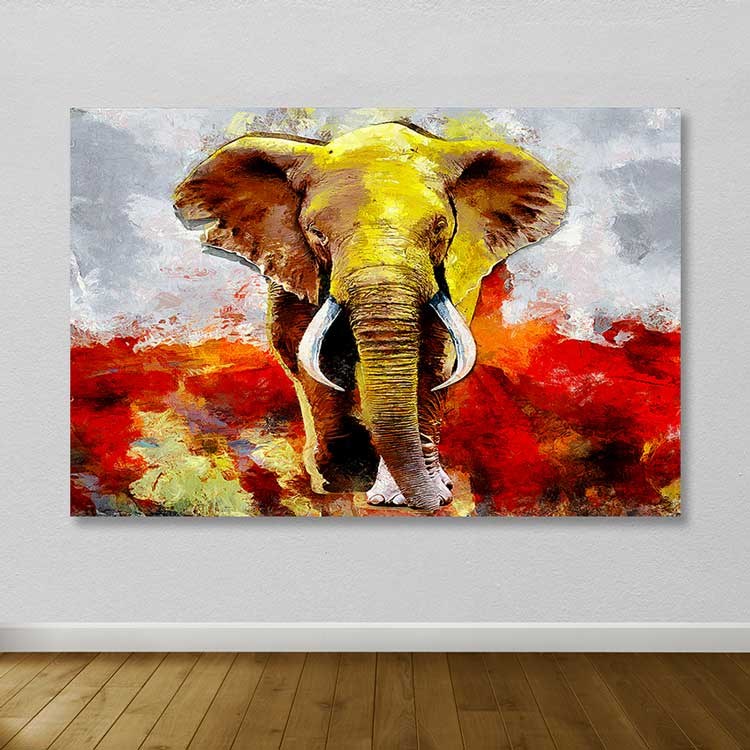 Tela Decorativa em Canvas Multicolor 100x140 cm com Moldura de Madeira (3–4 cm)