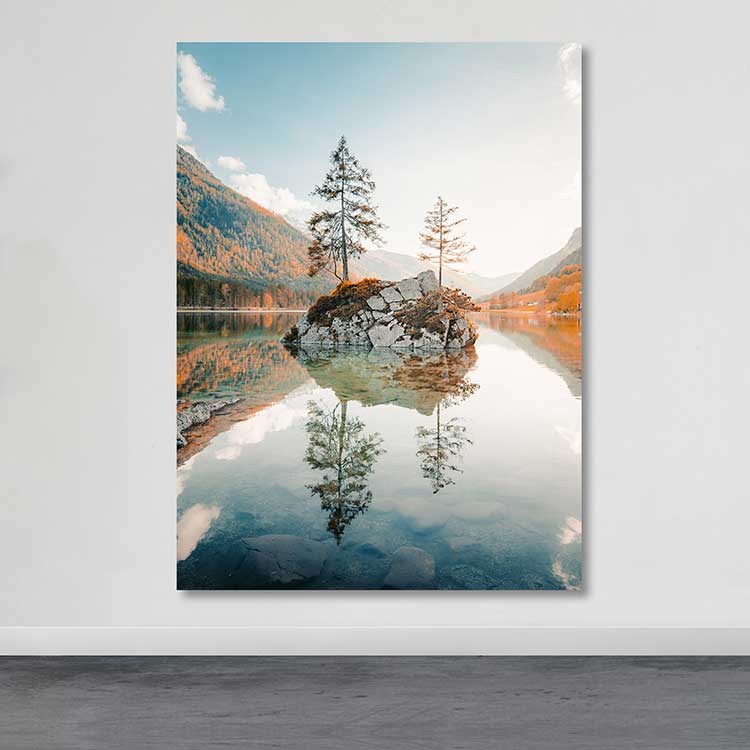 Tela Decorativa em Canvas 100x140 cm com Moldura de Madeira (3-4 cm), Multicolor