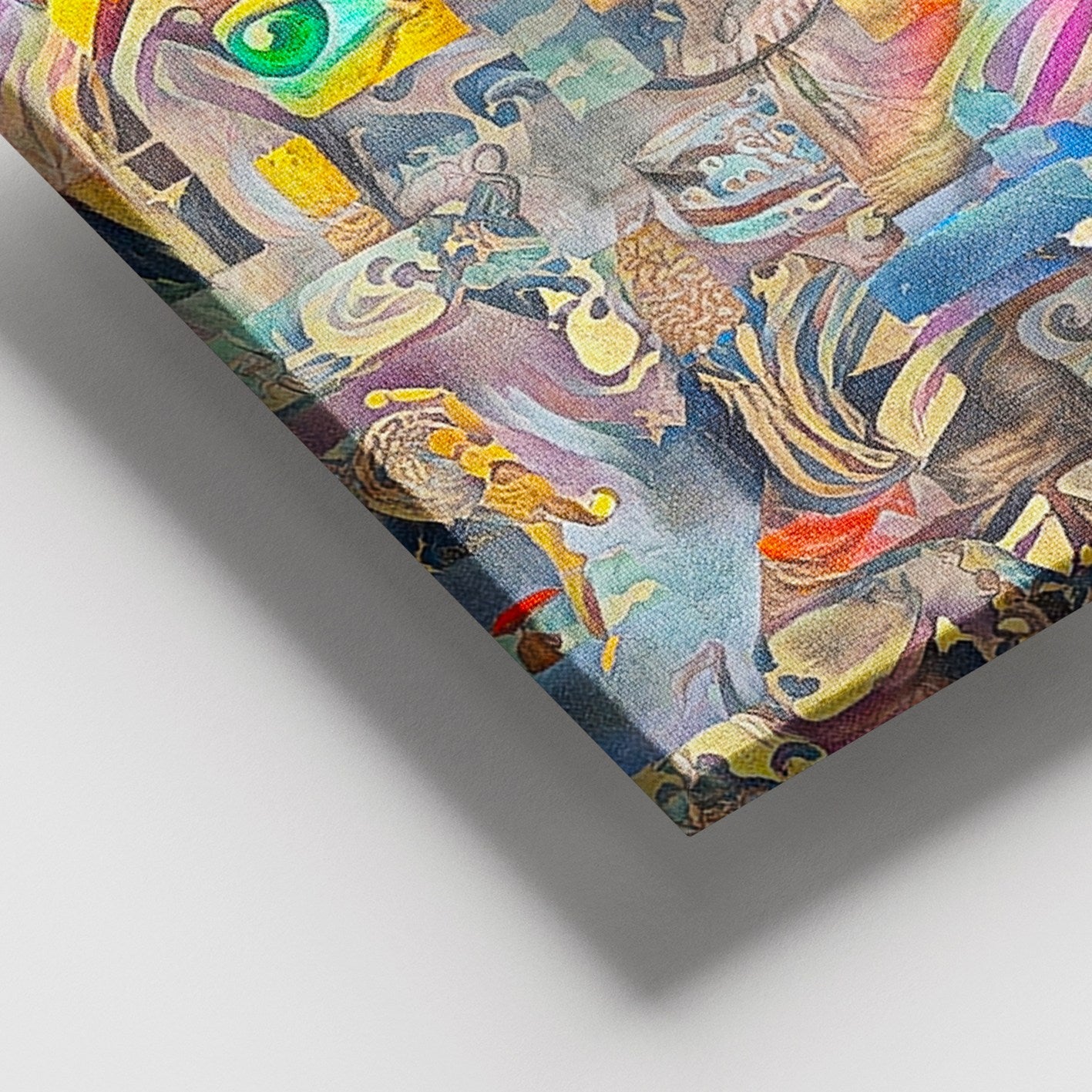 Tela Decorativa em Canvas Multicolor com Moldura 100% Madeira (3–4 cm), 100 x 140 cm