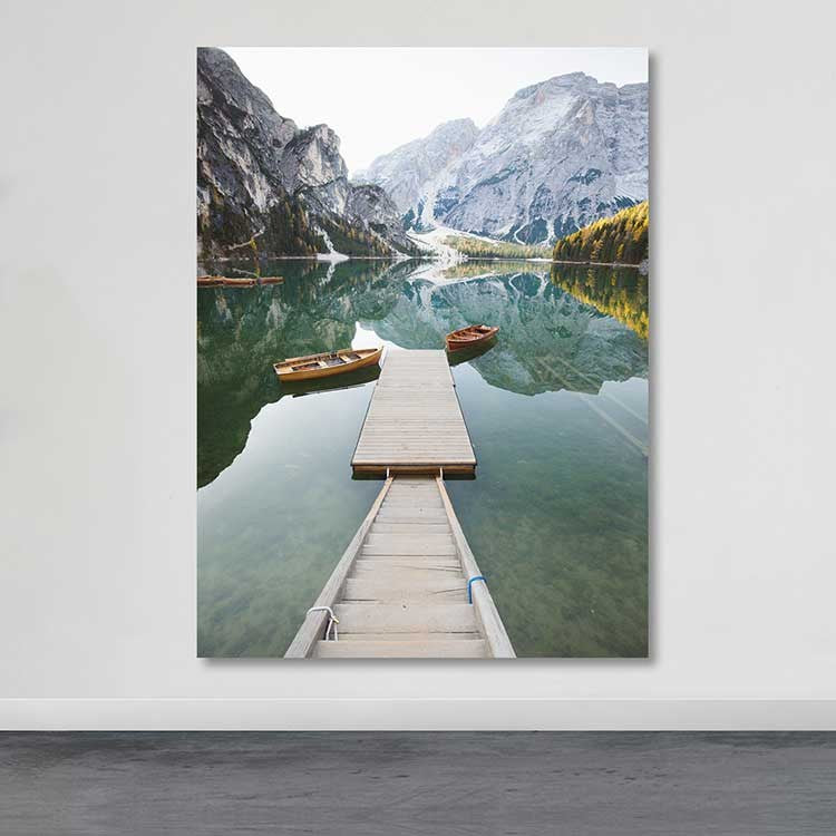 Quadro em Tela Decorativo Multicolor, Moldura de Madeira (3–4 cm), 100 x 140 cm