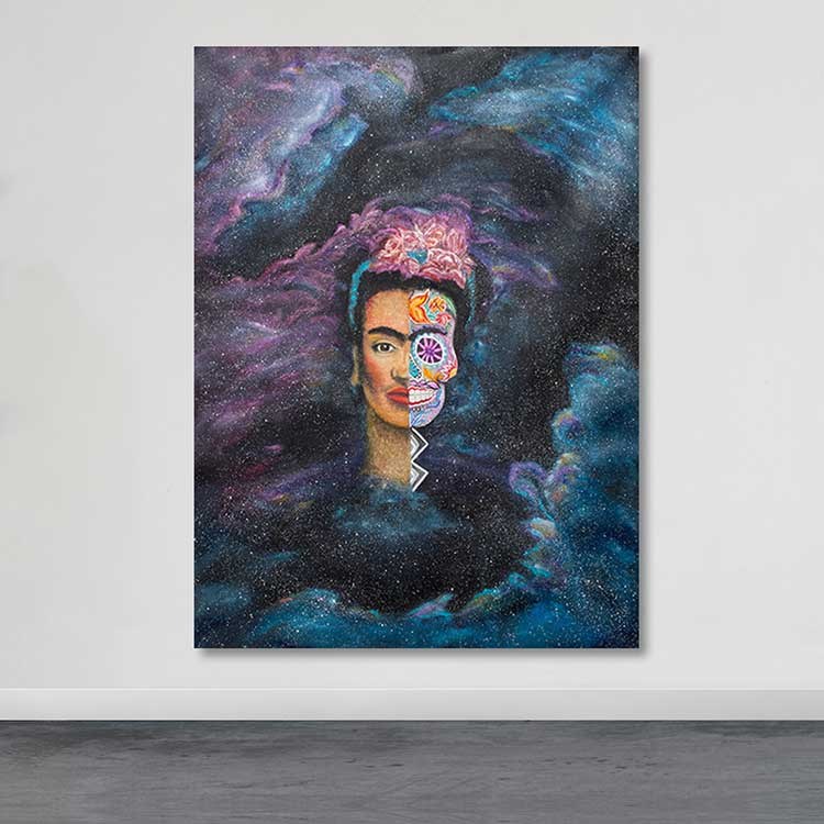 Tela Decorativa Multicolor 100x140 cm — 100% Canvas com Moldura de Madeira (3–4 cm)