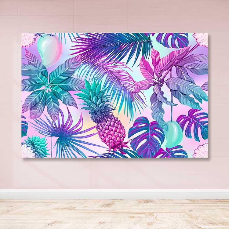 Quadro Decorativo em Tela 100% Canvas 100x140 cm, Multicolor, Moldura 100% Madeira (3–4 cm)