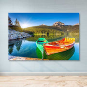 Quadro em Tela Decorativo Multicolor 100x140 cm com Moldura de Madeira (3–4 cm)