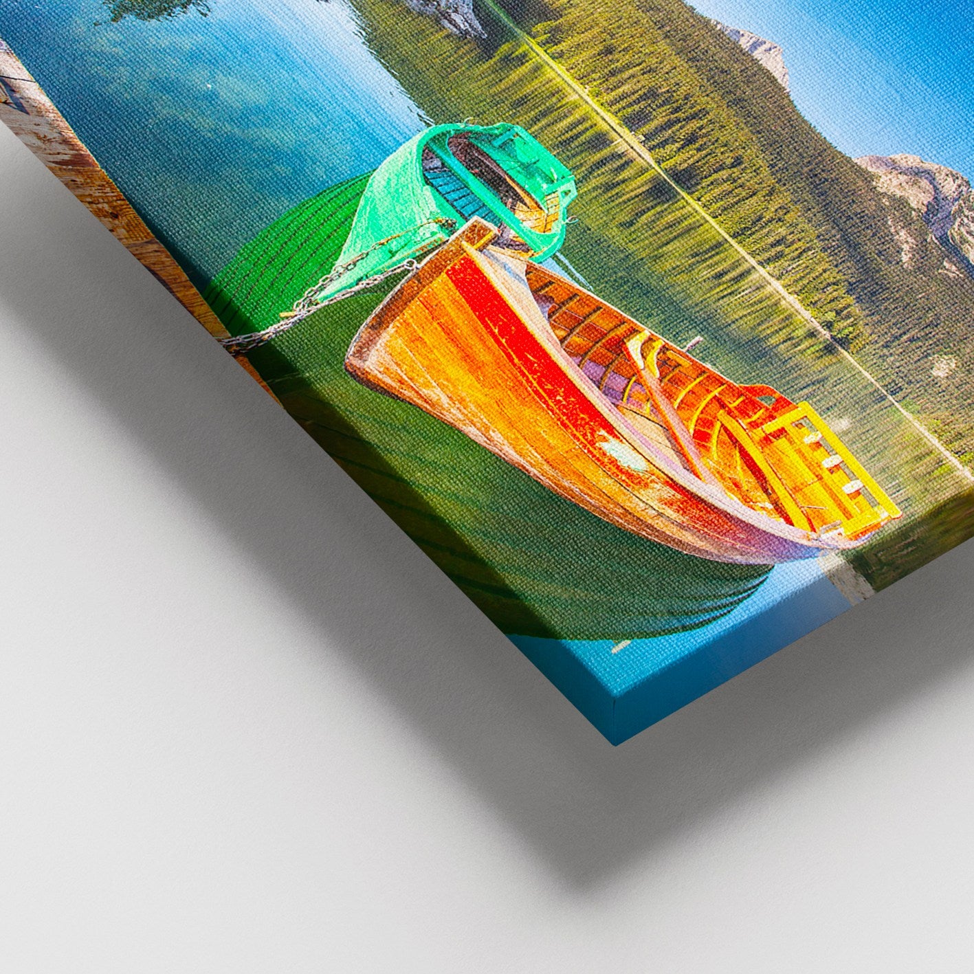 Quadro em Tela Decorativo Multicolor 100x140 cm com Moldura de Madeira (3–4 cm)