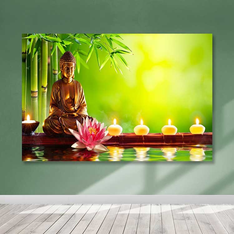 Tela Decorativa Multicolor 100x140 cm com Moldura de Madeira (3–4 cm) – 100% Canvas