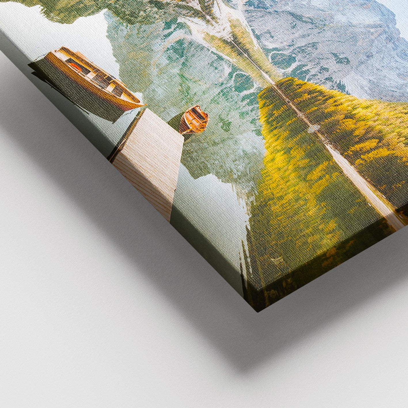 Quadro em Tela Decorativa Multicolor 100x140 cm com Moldura de Madeira (3–4 cm) – 100% Canvas