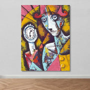 Quadro em Tela Decorativo Multicolor 100 x 140 cm com Moldura 100% Madeira (3–4 cm)