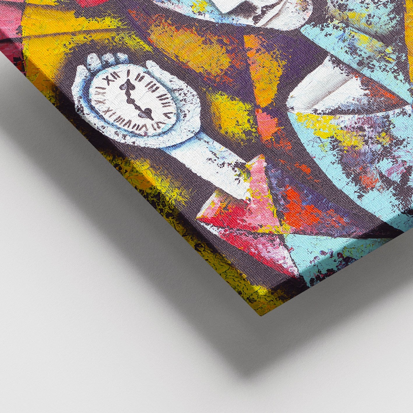 Quadro em Tela Decorativo Multicolor 100 x 140 cm com Moldura 100% Madeira (3–4 cm)