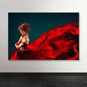 Quadro em Tela Decorativa Multicolor 100x140 cm com Moldura de Madeira 3-4 cm (100% Canvas)