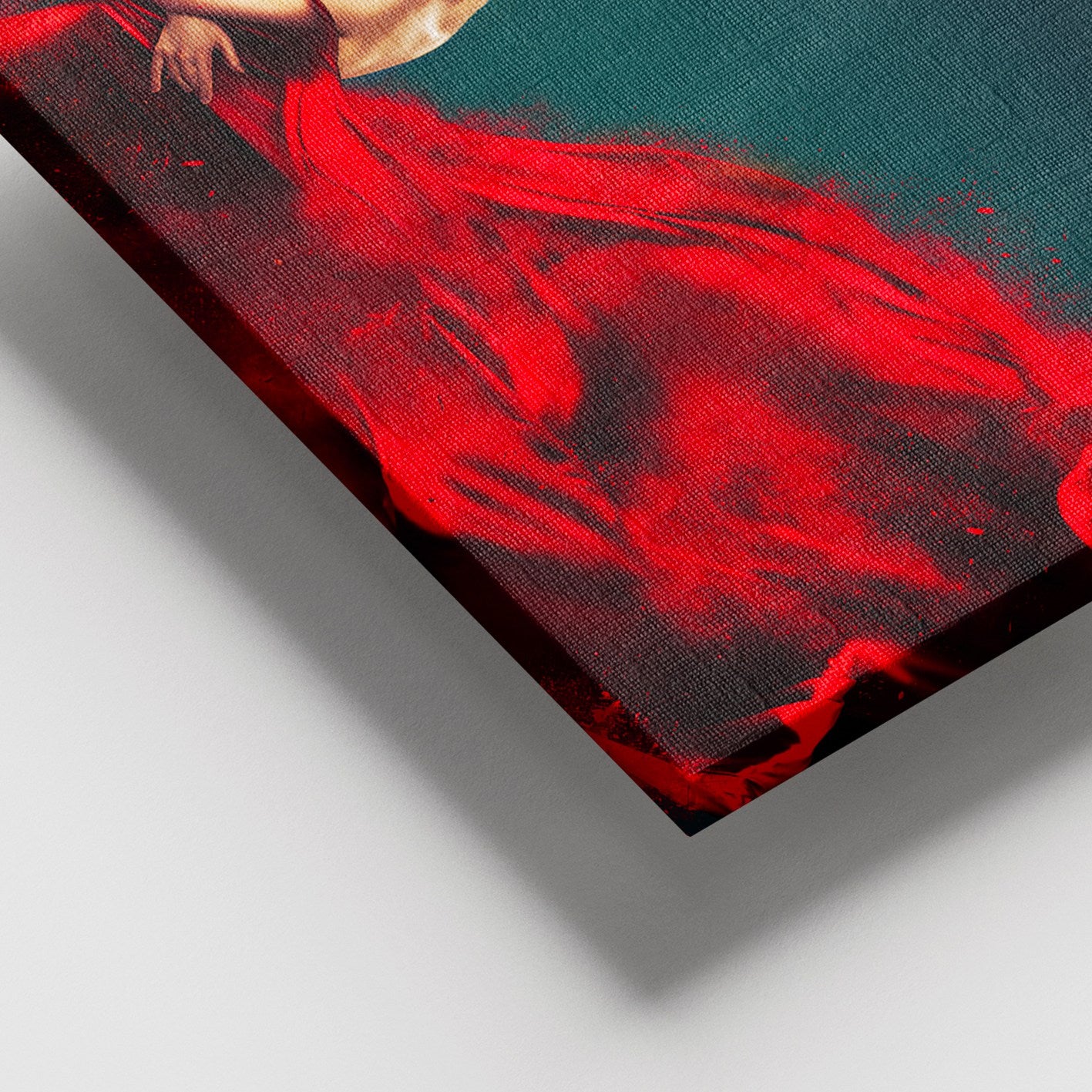 Quadro em Tela Decorativa Multicolor 100x140 cm com Moldura de Madeira 3-4 cm (100% Canvas)