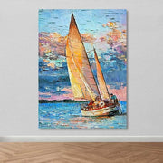 Quadro Decorativo em Tela 100% Canvas Multicolor com Moldura de Madeira (3–4 cm), 100x140 cm