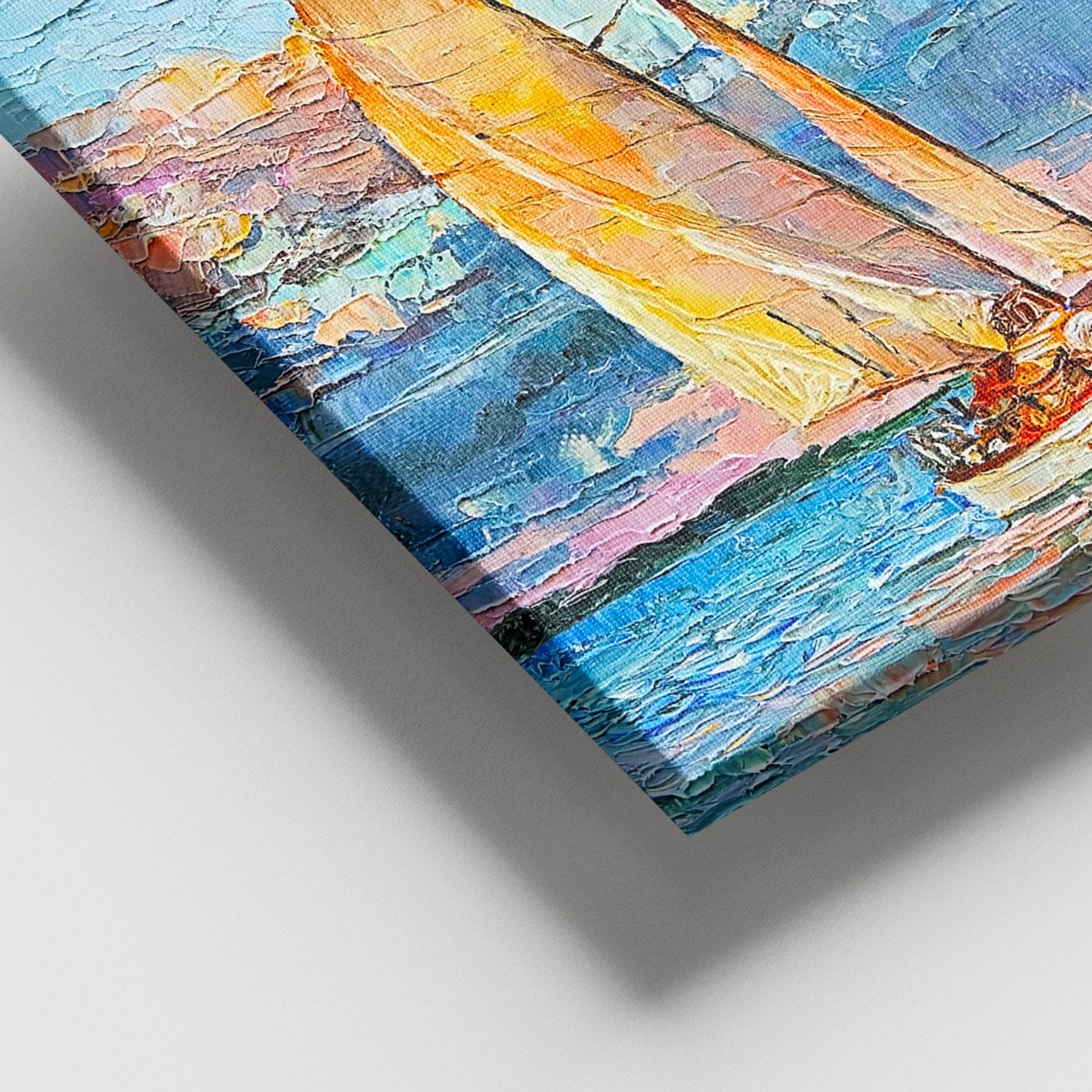 Quadro Decorativo em Tela 100% Canvas Multicolor com Moldura de Madeira (3–4 cm), 100x140 cm