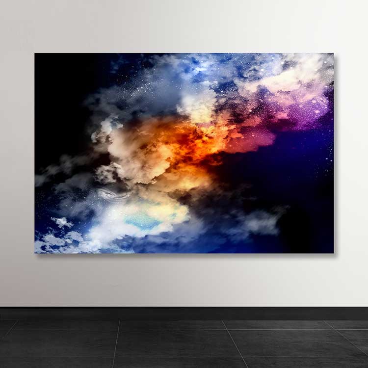 Tela Decorativa em Canvas 100% Multicolor, Moldura de Madeira 100%, 100x140 cm – DEV02374100140