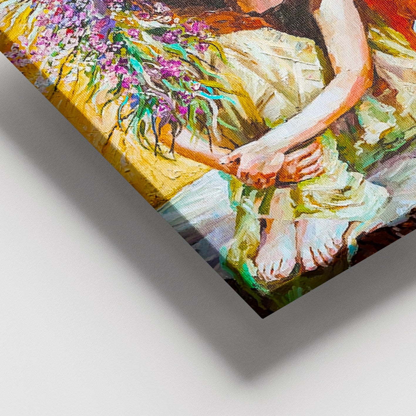 Tela Decorativa Multicolor 100x140 cm com Moldura de Madeira (3–4 cm) – 100% Canvas