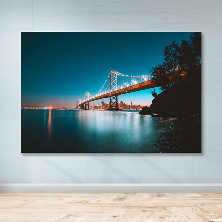 Quadro em Tela Decorativo Multicolor 100x140 cm com Moldura de Madeira (3–4 cm)