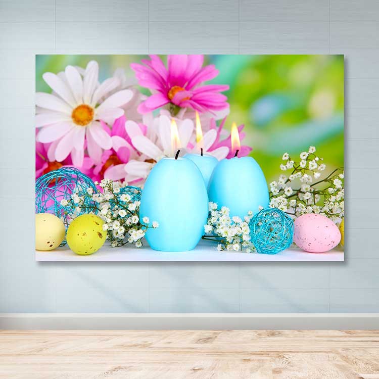 Quadro Decorativo em Tela Multicolor 100x140 cm com Moldura de Madeira 3–4 cm