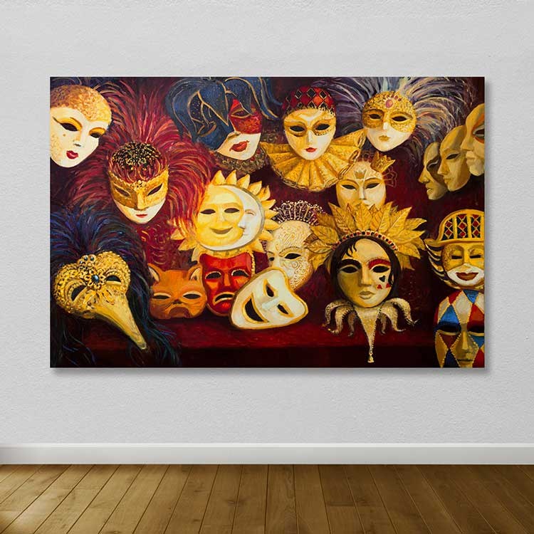 Quadro em Tela Decorativo Multicolor 100x140 cm — 100% Canvas com Moldura de Madeira (3–4 cm)