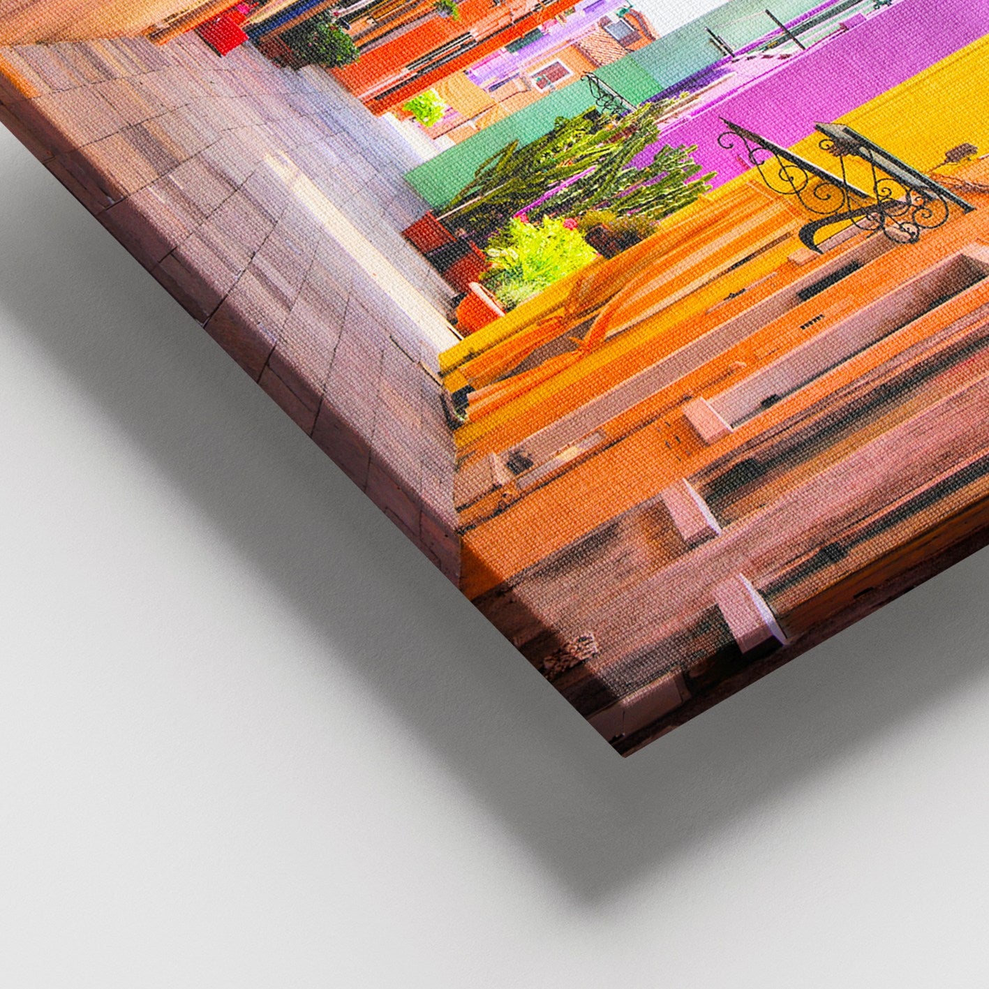 Tela Decorativa em Lona 100% com Moldura 100% Madeira (3–4 cm), 100 x 140 cm – Multicolor | Ref. 205DNT1377