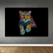 Tela Decorativa Multicolor 100x140 cm com Moldura de Madeira (3–4 cm) – 100% Canvas