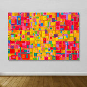 Tela Decorativa Multicolor em Canvas 100% com Moldura de Madeira (3–4 cm) – 100 x 140 cm