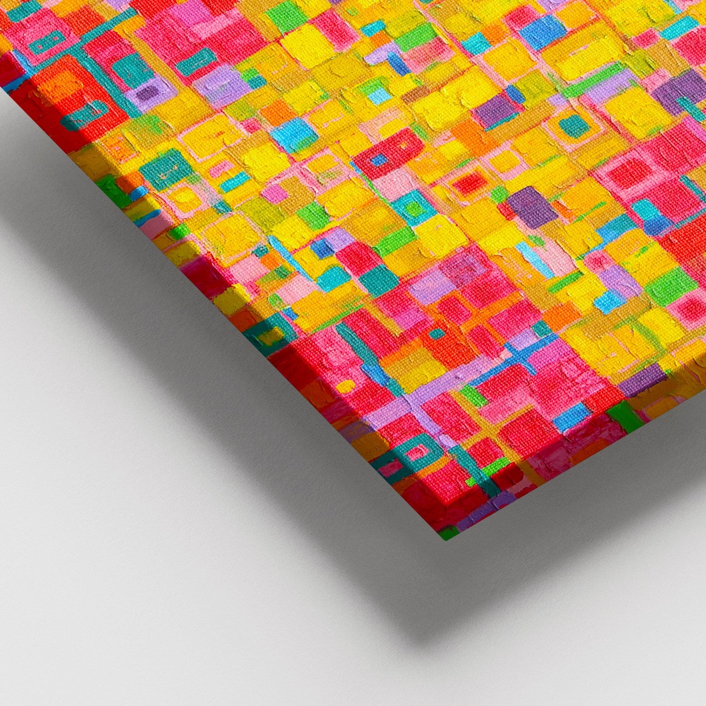 Tela Decorativa Multicolor em Canvas 100% com Moldura de Madeira (3–4 cm) – 100 x 140 cm