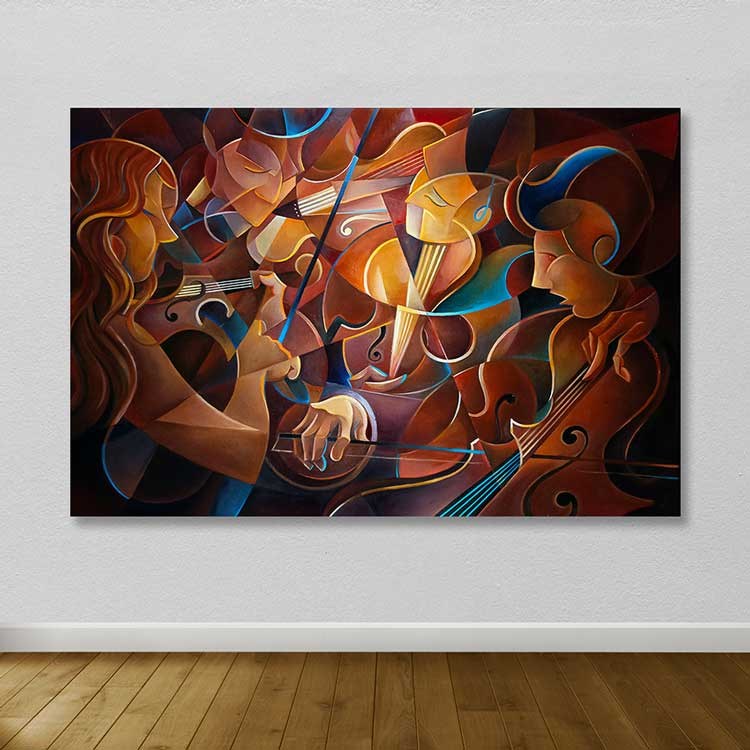 Tela Decorativa Multicolor 100x140 cm em Canvas 100% com Moldura de Madeira (3–4 cm)