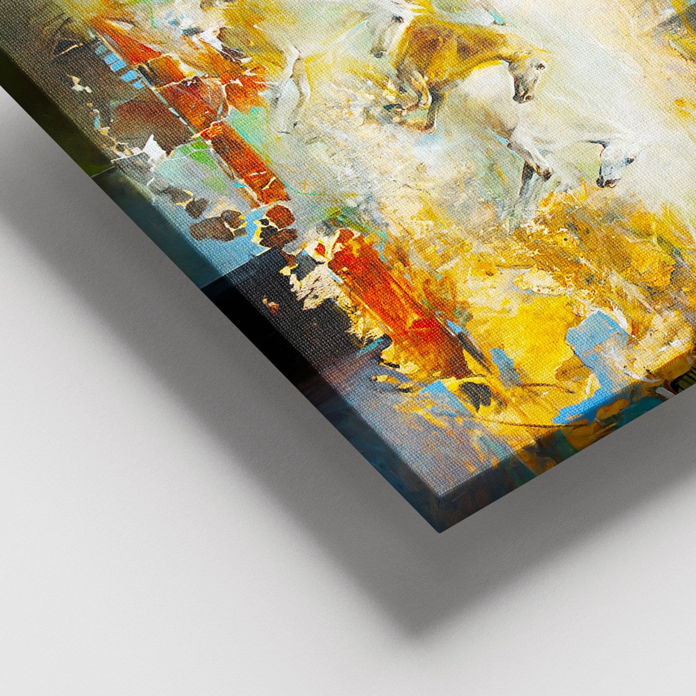 Tela Decorativa Multicolor 100x140 cm em 100% Canvas com Moldura de Madeira (3–4 cm)