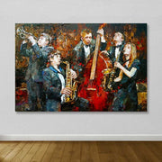 Quadro em Tela Decorativo Multicolor 100 x 140 cm com Moldura de Madeira (3–4 cm)