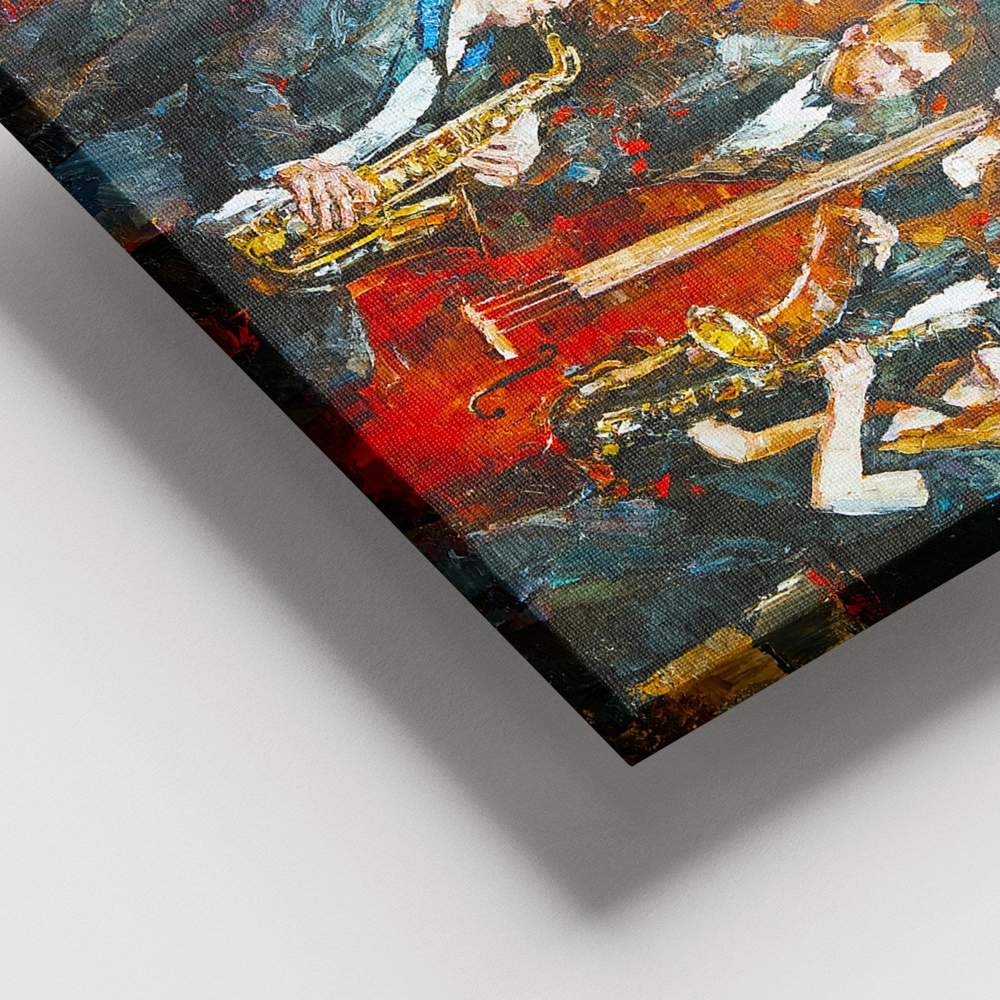 Quadro em Tela Decorativo Multicolor 100 x 140 cm com Moldura de Madeira (3–4 cm)