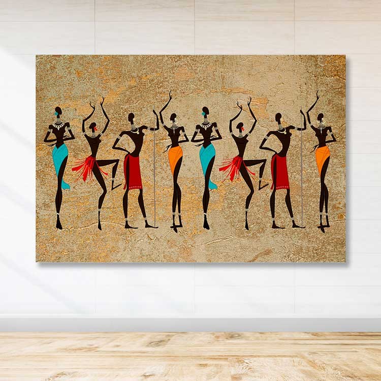 Pintura em Tela Decorativa Multicolor 100x140 cm com Moldura de Madeira (3–4 cm)