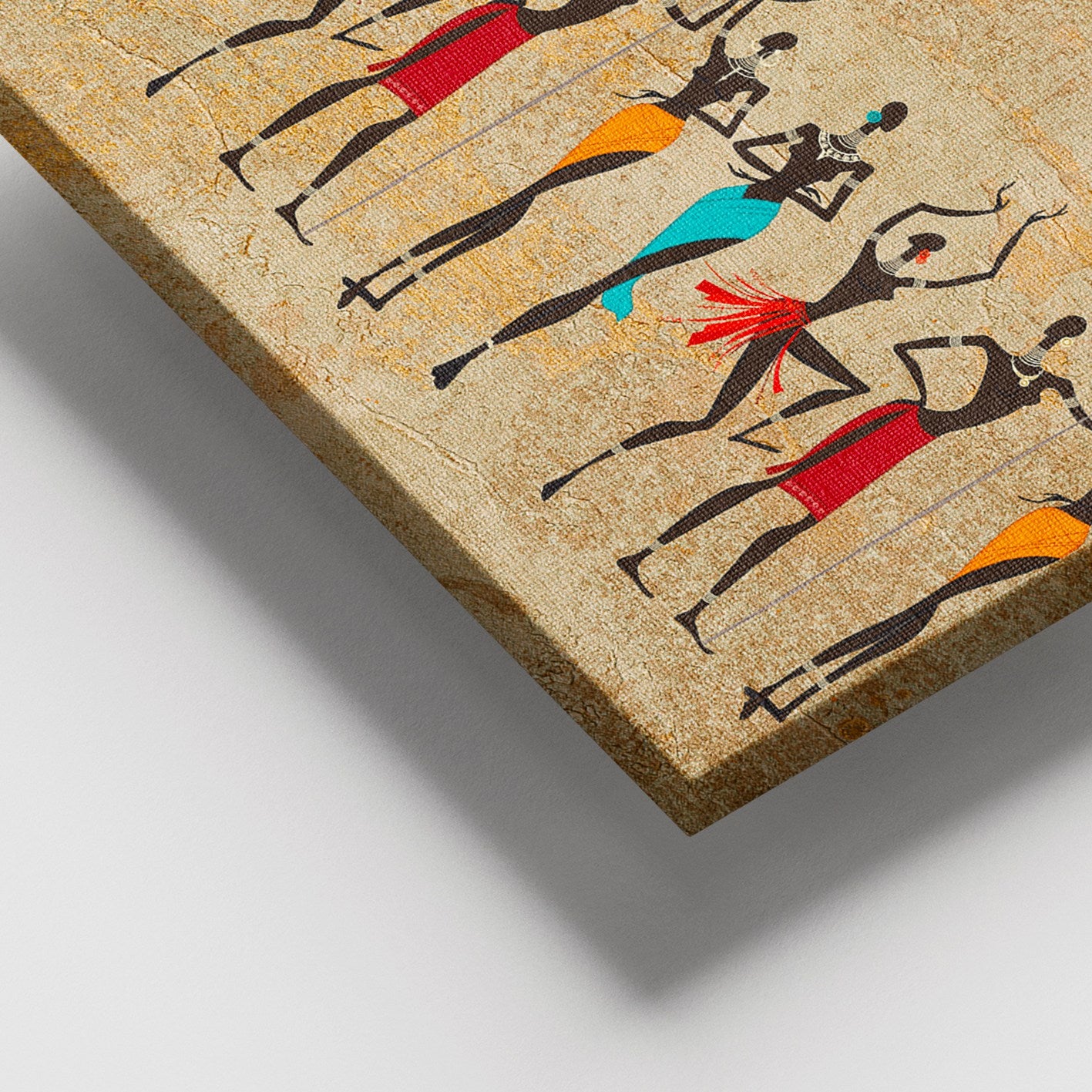 Pintura em Tela Decorativa Multicolor 100x140 cm com Moldura de Madeira (3–4 cm)