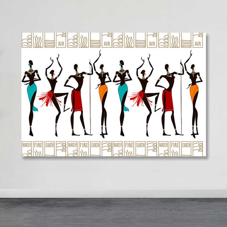 Quadro Decorativo em Tela Canvas 100x140 cm com Moldura de Madeira – Multicolorido