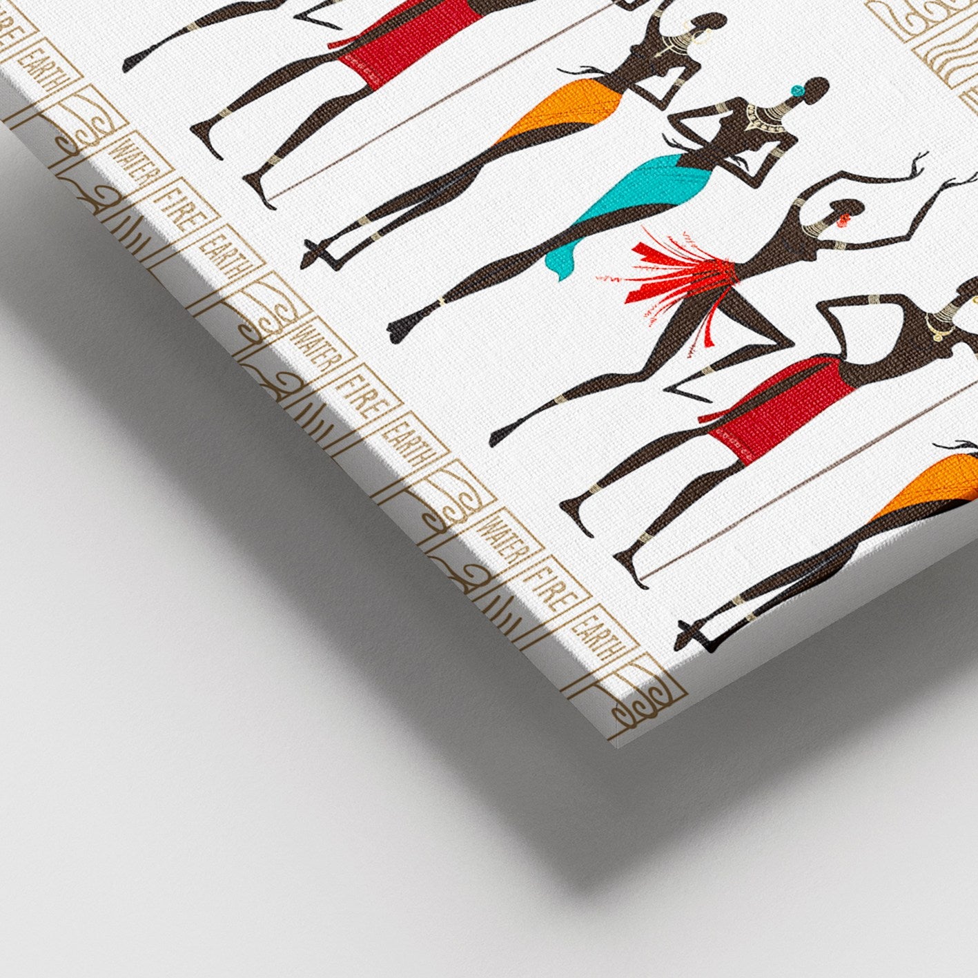 Quadro Decorativo em Tela Canvas 100x140 cm com Moldura de Madeira – Multicolorido