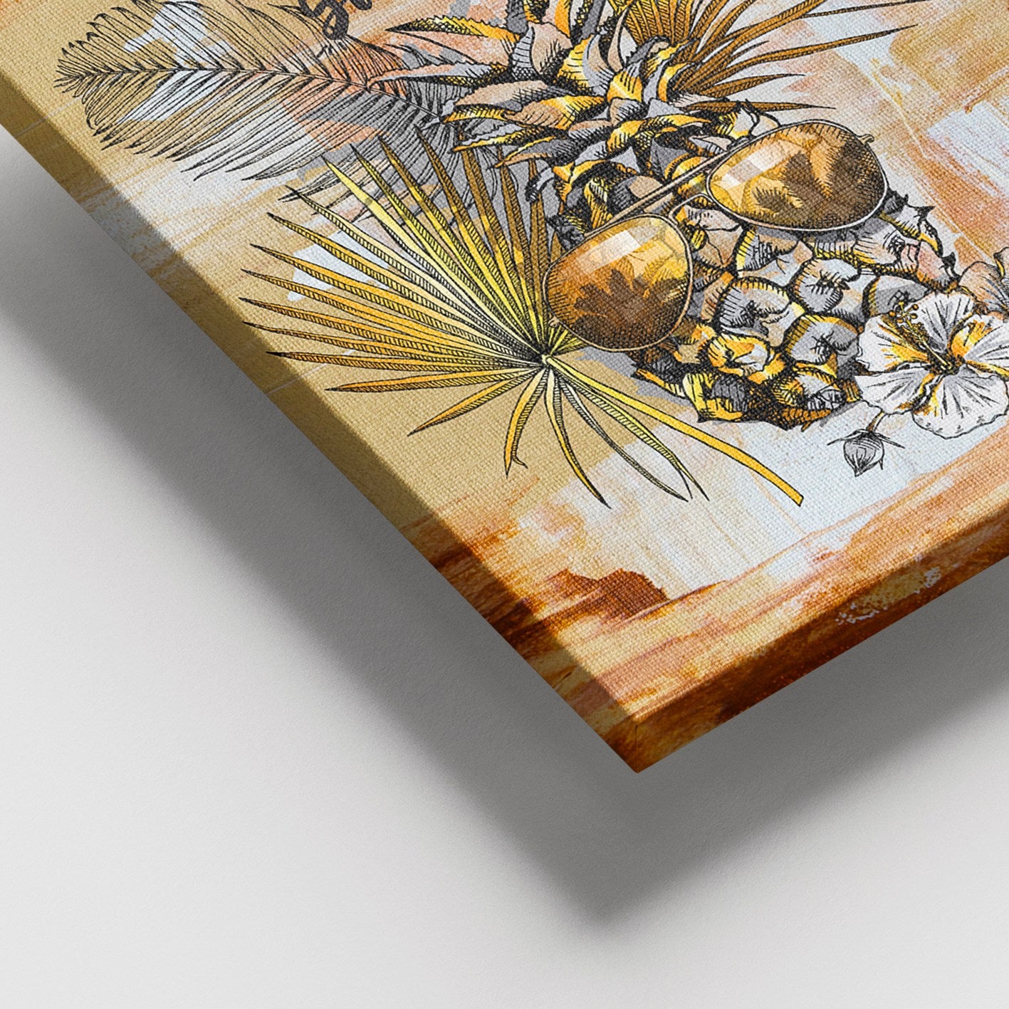 Tela Decorativa Multicolor 100x140 cm com Moldura de Madeira (3-4 cm)