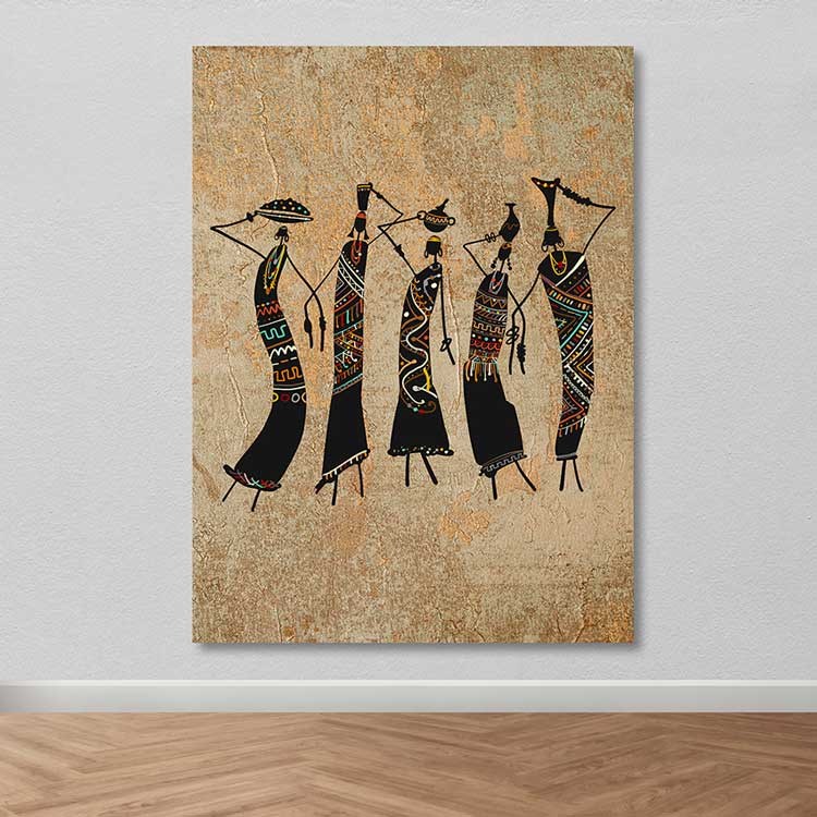 Tela Decorativa Multicolor 100x140 cm com Moldura de Madeira (3–4 cm) – 100% Canvas