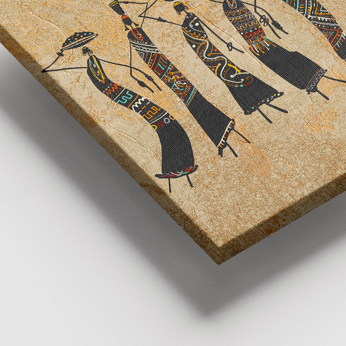 Tela Decorativa Multicolor 100x140 cm com Moldura de Madeira (3–4 cm) – 100% Canvas