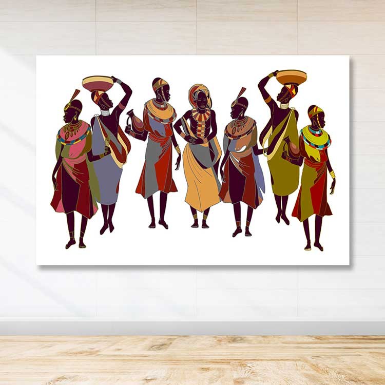 Quadro Decorativo em Tela 100 x 140 cm, Multicolor, Moldura de Madeira (3–4 cm) – DEV02416100140 | 205DNT1412