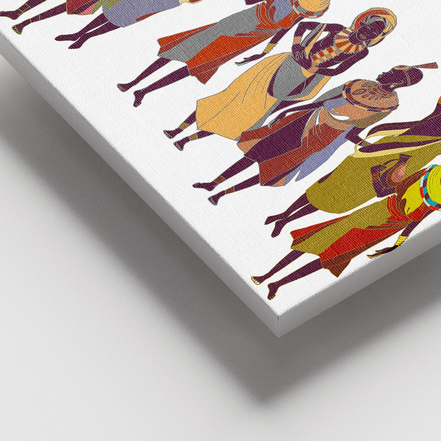 Quadro Decorativo em Tela 100 x 140 cm, Multicolor, Moldura de Madeira (3–4 cm) – DEV02416100140 | 205DNT1412