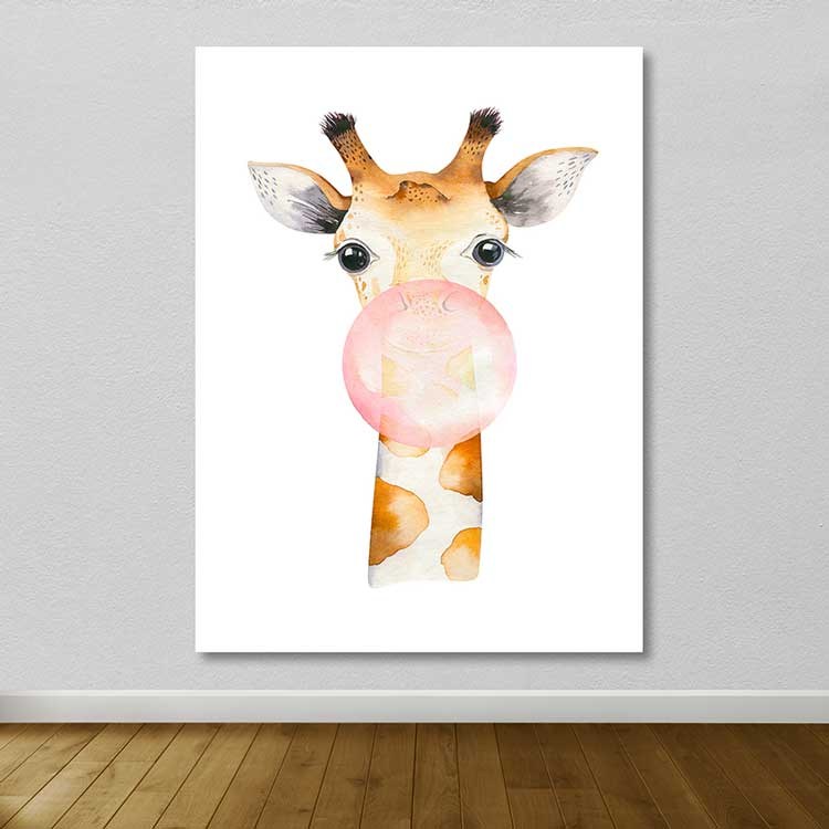 Quadro em Tela Decorativo Multicolor 100x140 cm com Moldura de Madeira (3–4 cm)