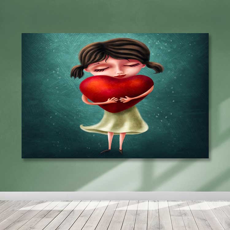 Quadro em Tela Decorativo Multicolor 100x140 cm, Canvas 100% com Moldura de Madeira (3–4 cm)