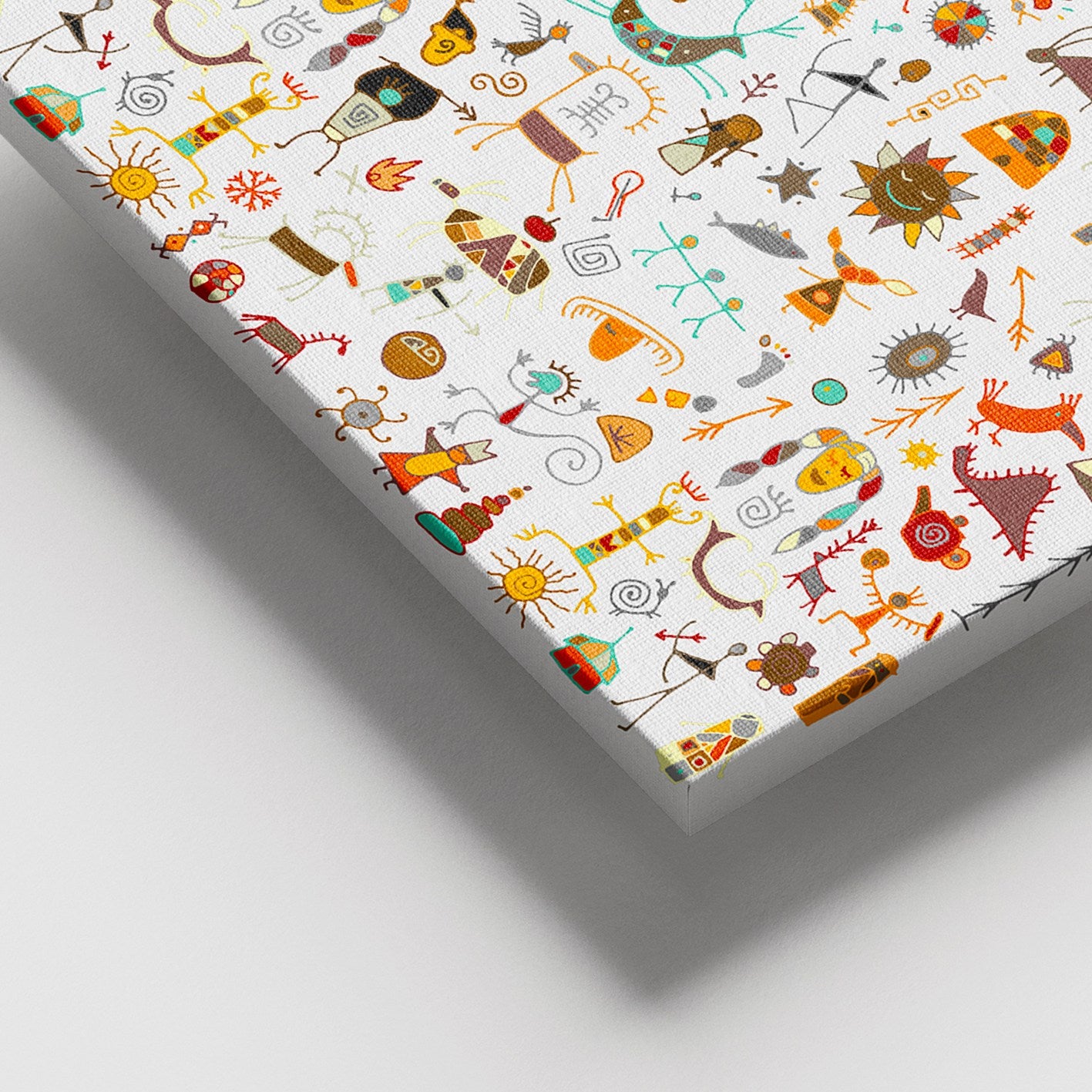 Quadro em Tela (100% Canvas) Multicolor 100x140 cm com Moldura de Madeira 3-4 cm